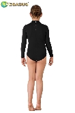 BODY DANZA COLLO ALTO LYCRA NERO BAMBINA